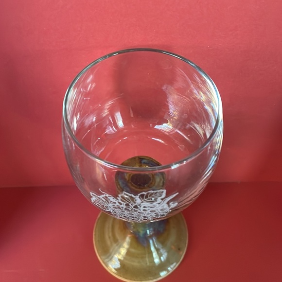 Holbrook Etched Glass Chalice - Picture 2 of 5